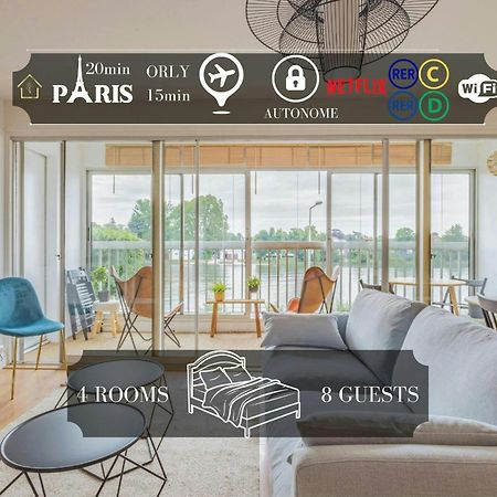 Appart'Hotel Luminous Vue Seine- Paris 15Min جوفيزي سور أورج المظهر الخارجي الصورة